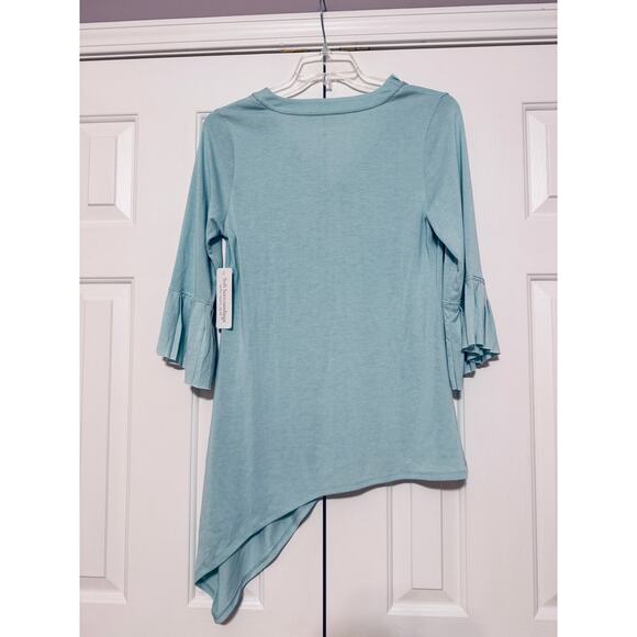 NWT Soft Surroundings Oleander Teal Dust Top, Size M - Picture 3 of 8